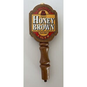 Vintage Draught Beer Wooden Pull Handle JW Dundee's Honey Brown Lager